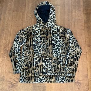 Leopard Faux Fur Hoodie